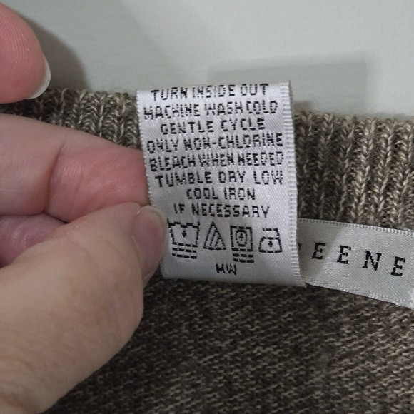 GEOFFREY BEENE mens Large sweater vest beige  Brown   acrylic - Picture 6 of 6